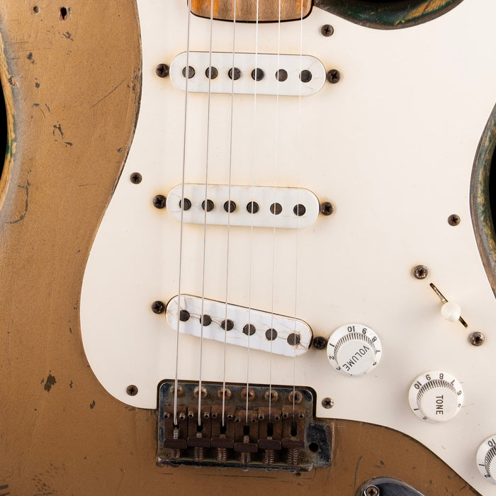Vintage 1955 Fender Stratocaster Refinished Gold With Case