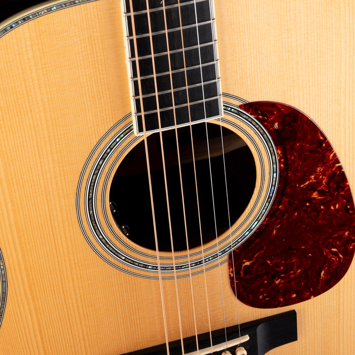 Pre Owned 2009 M.J. Franks Dreadnaught Adirondack-Brazilian Acoustic-Electric Guitar With OHSC