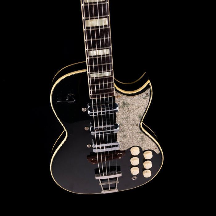 Vintage 1960's Kay Pro Thinline Model 1993 in Speed Demon Black With OSSC