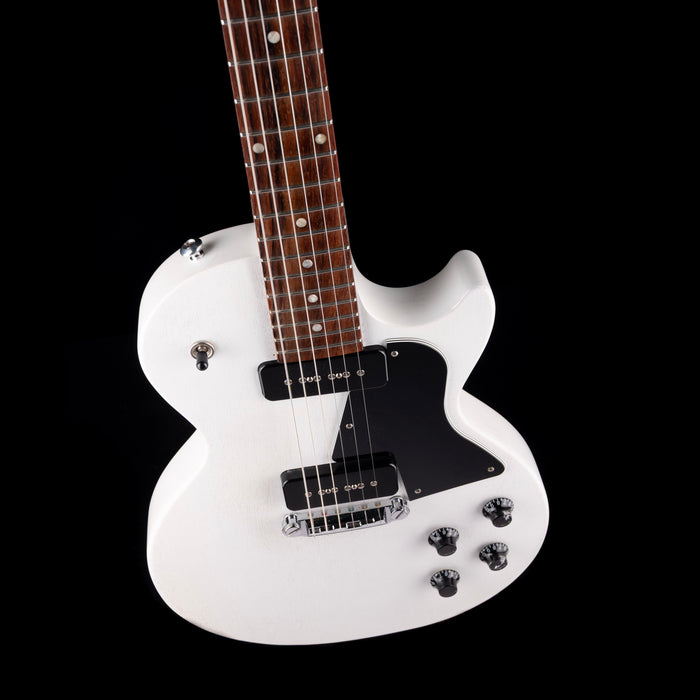 Pre Owned 2020 Gibson Les Paul Special Tribute P-90 Worn White Satin Electric Guitar With Gig Bag