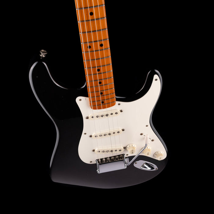 Pre Owned 1984 Fender American Vintage 1957 Stratocaster Black Electric Guitar With OHSC