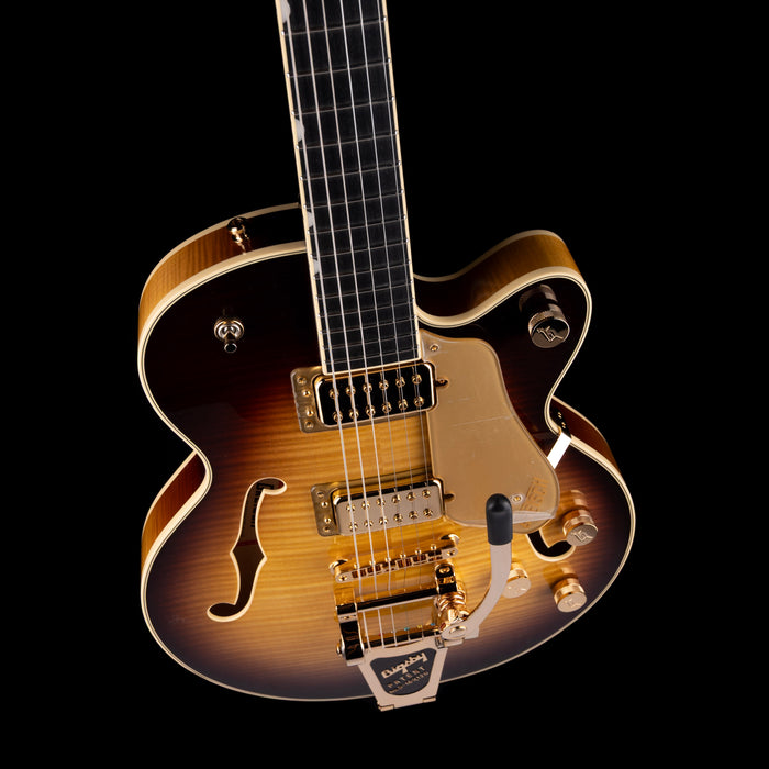 Gretsch Broadkaster Jr. LX Figured Center Block Caramel Dawn with Case