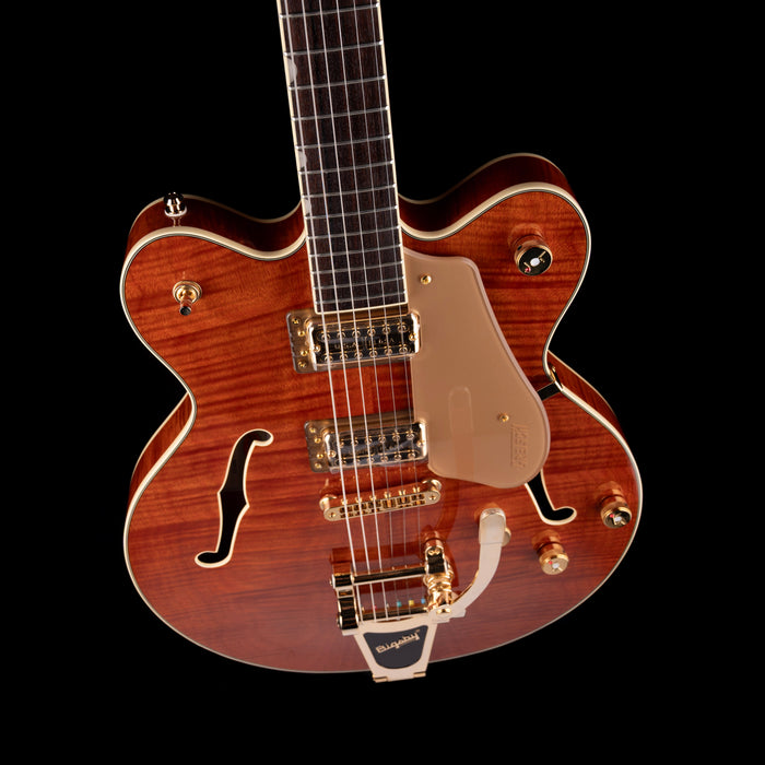 Used 2025 Gretsch Limited Edition Electromatic Flame Okoume Broadkaster Roundup Orange