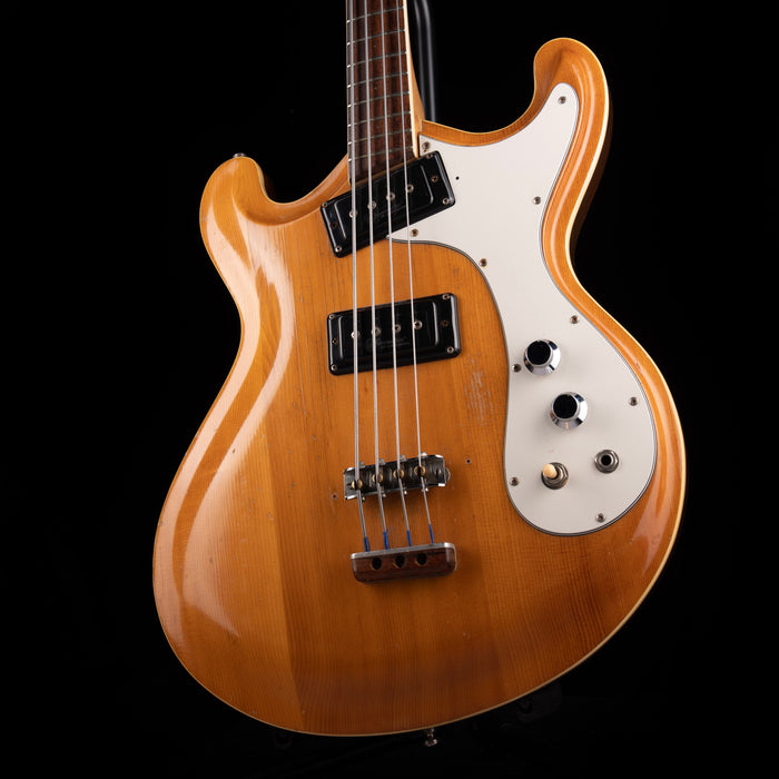 Vintage 60's Mosrite Joe Maphis Bass Natural With OHSC