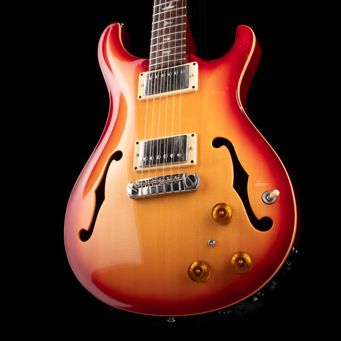 Used 2005 PRS Hollowbody Spruce 20th Anniversary - Dark Cherry Sunburst With OHSC