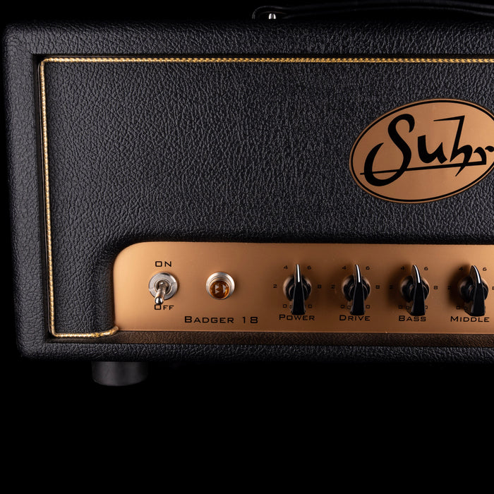 Pre-Owned Suhr Badger 18-watt Guitar Amp Head & Cabinet - Black With Gold Grille