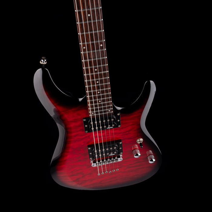 Used Schecter C-6 Plus Cherry Burst Electric Guitar