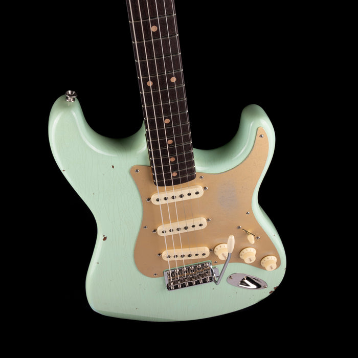 Fender Custom Shop Roasted 1960 Stratocaster Relic Birdseye Maple Aged Surf Green
