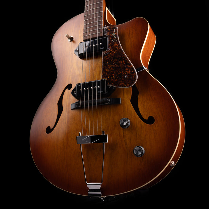 Pre-Owned Godin 5th Avenue CW Kingpin II Cognac Burst With OHSC