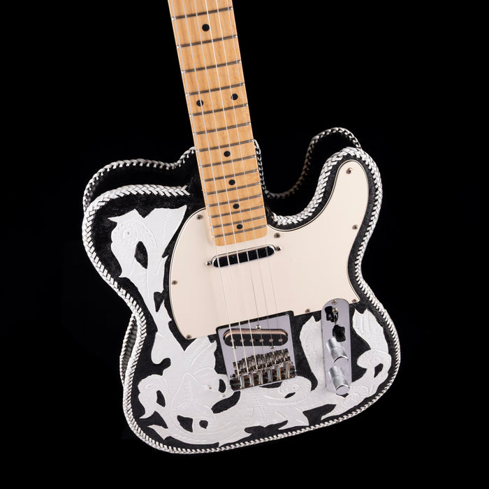 Pre-Owned  Partscaster  Wailin' Winnings T-Style Black/White Leather With HSC