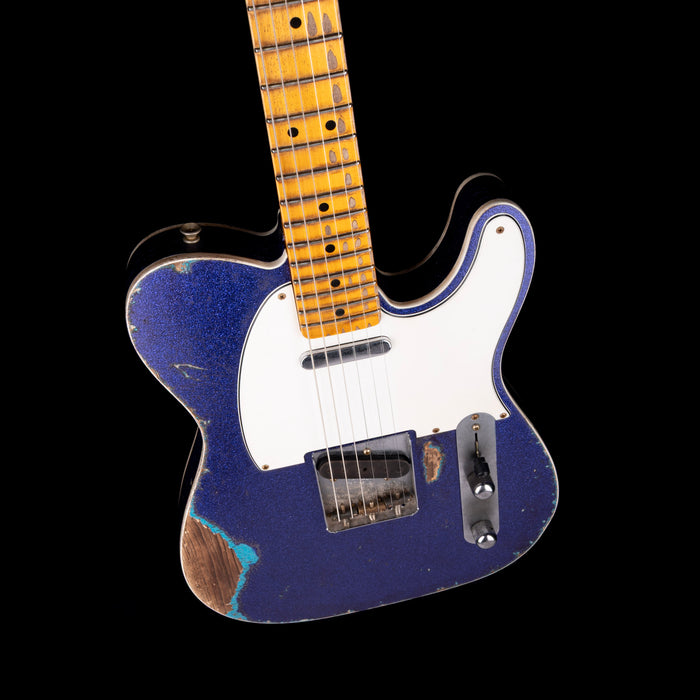 Fender Custom Shop Masterbuilt Austin MacNutt 1952 Telecaster Custom Heavy Relic Purple Sparkle over Taos Turquoise Sparkle With Case