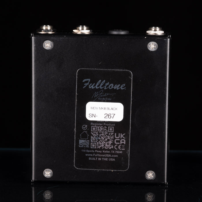 Used Fulltone Custom Shop Deja Vibe Mini CS-MDV-MkII Univibe Style Blackout Pedal With Box