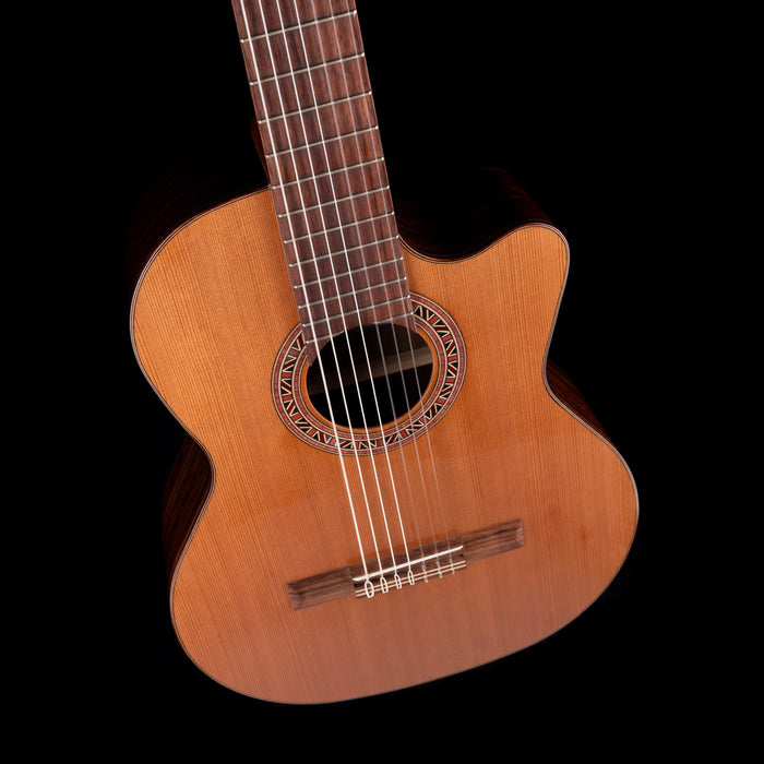 Kremona Performer Series F65CW-7S VE Nylon 7-String Acoustic Electric Guitar with Gig Bag