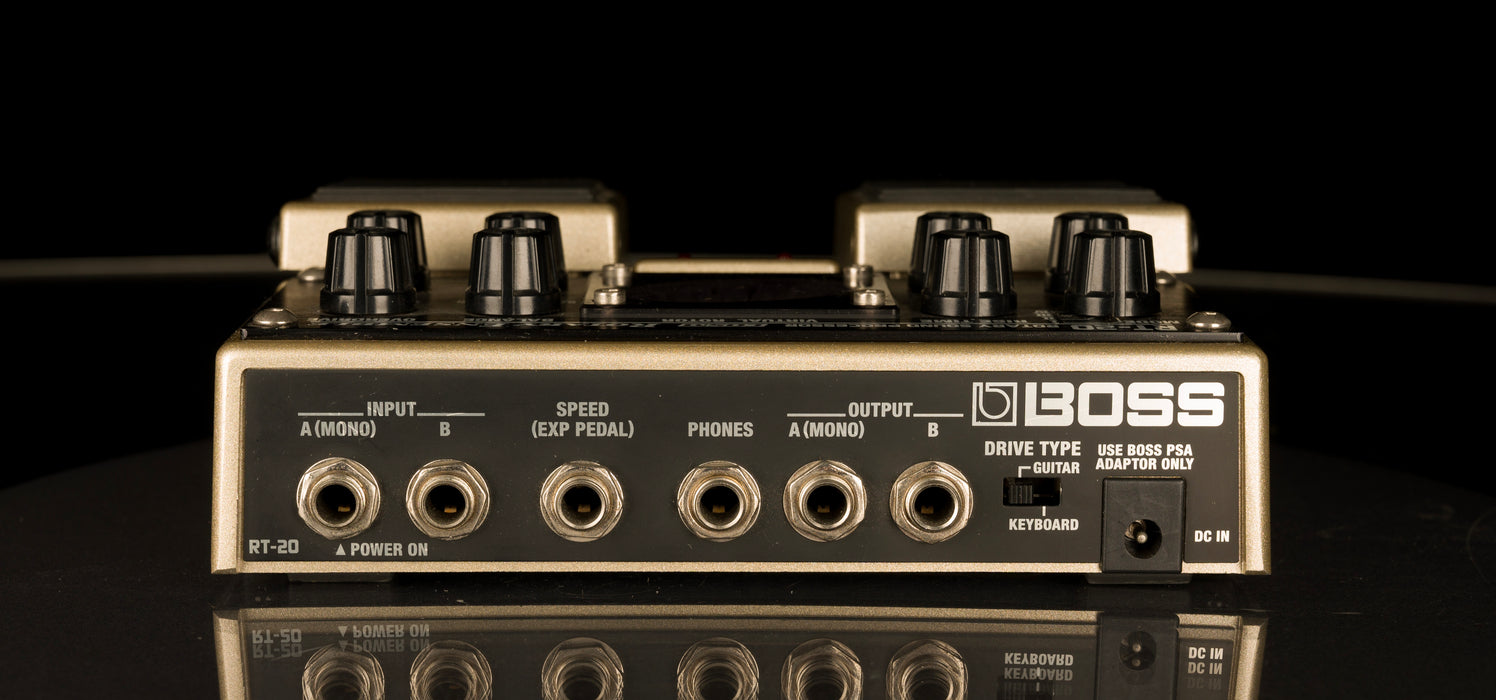 boss rotary speaker pedal Used Boss RT-20 Rotary Ensemble Rotary Speaker Simulator Pedal — Truetone Music