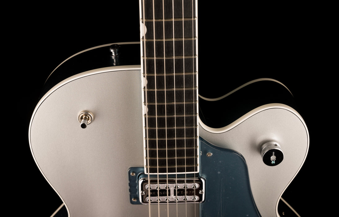 Pre Owned Gretsch G6118T-140 LTD 140th Double Platinum Anniversary Two-Tone Pure Platinum/Stone Platinum With OHSC