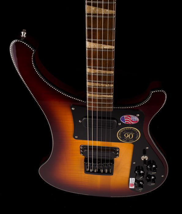 Pre Owned 2022 Rickenbacker Limited Edition 90th Anniversary 480XC TBG TobaccoGlo Guitar With OHSC - Serial # 22 17794