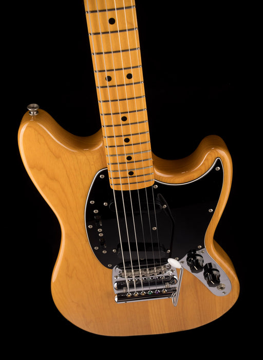Used Fender Made in Japan MG77 Mustang Natural Ash Electric Guitar