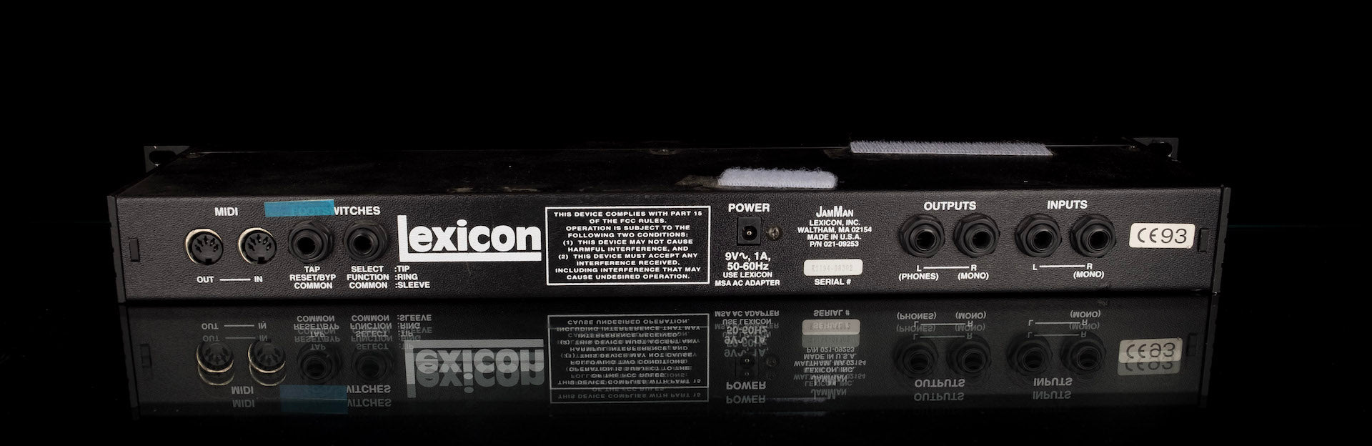 Pre Owned Lexicon Jam Man Delay/Looper Rack Unit with Footswitches and ...