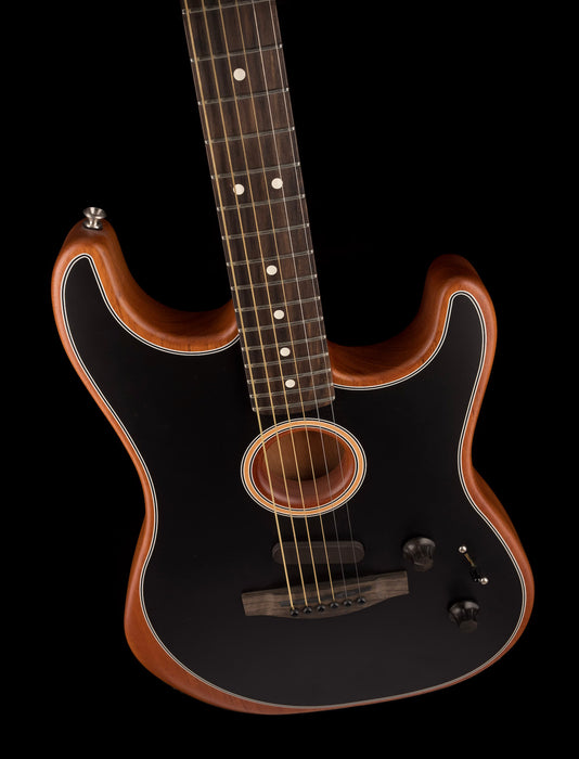 Used Fender Acoustasonic Stratocaster Black With Gig Bag