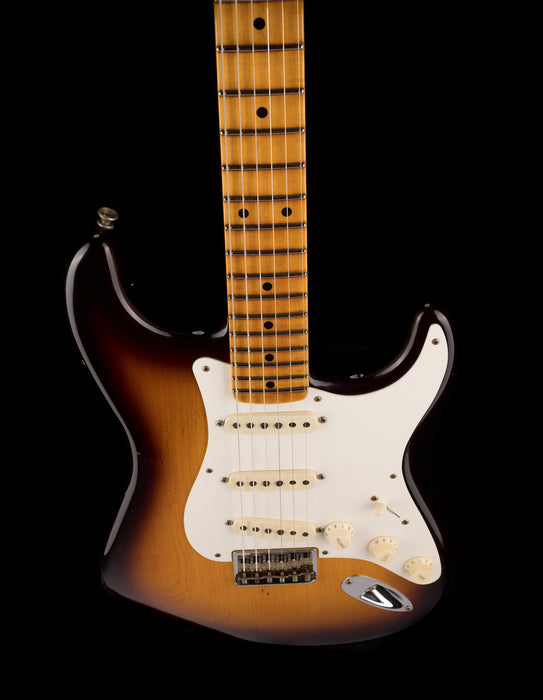 Fender Custom Shop 1957 Stratocaster Hardtail Journeyman Relic 2-Tone Sunburst Electric Guitar With Case