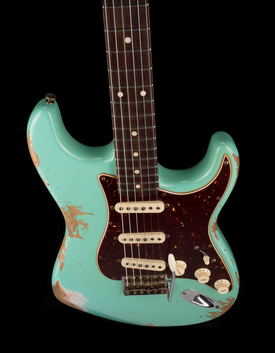 Used Fender Custom Shop 1960 Stratocaster Heavy Relic Faded Aged Foam Green with OHSC