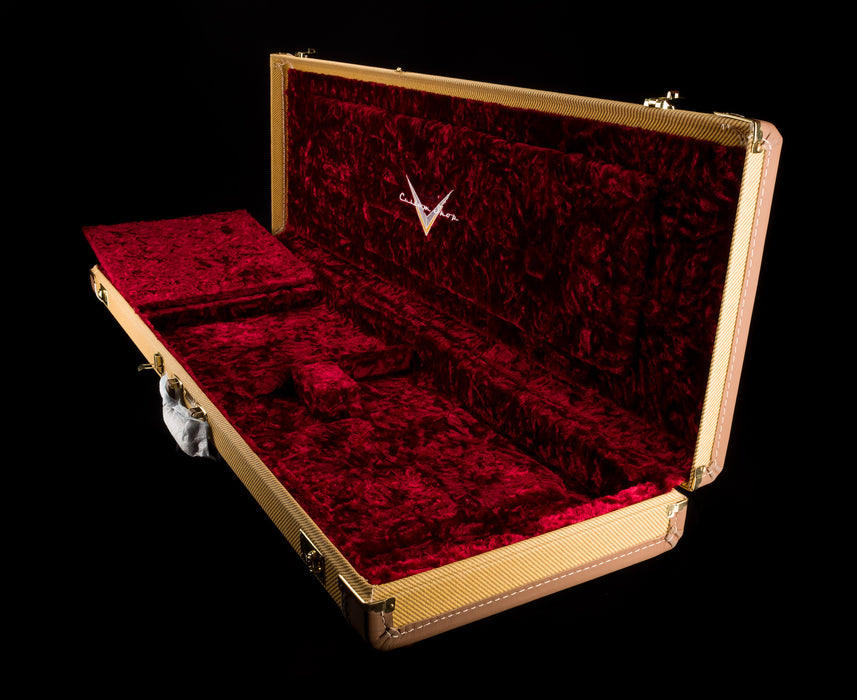 Used Fender Custom Shop G&G Deluxe Bass Case Tweed with Red Interior