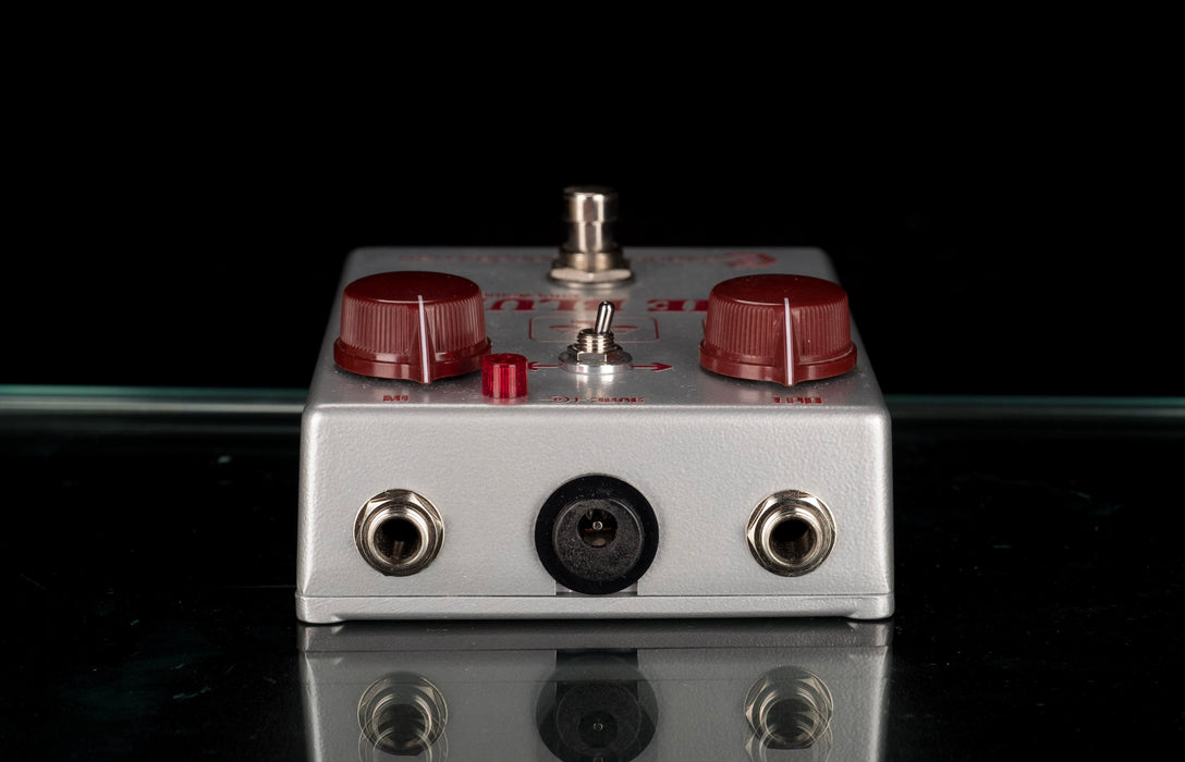 Used Caroline Guitar Company Limited Edition "The Blues" Expensive Amplifier Pedal Silver & Oxblood with Box