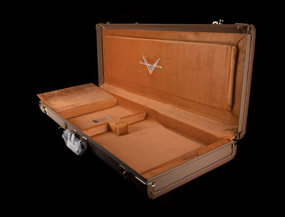 Fender Custom Shop Deluxe Brown G&G Hardshell Stratocaster Telecaster Case with Gold Interior
