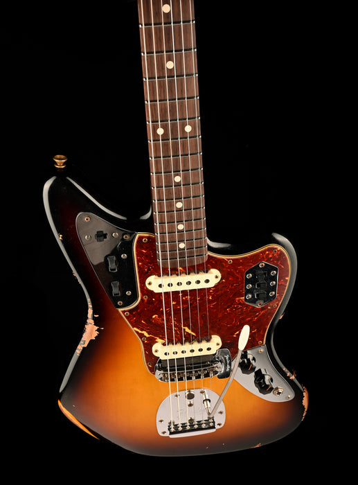 Fender Custom Shop Roasted 1962 Jaguar Journeyman Relic Wide Fade 2-Tone Sunburst With Case