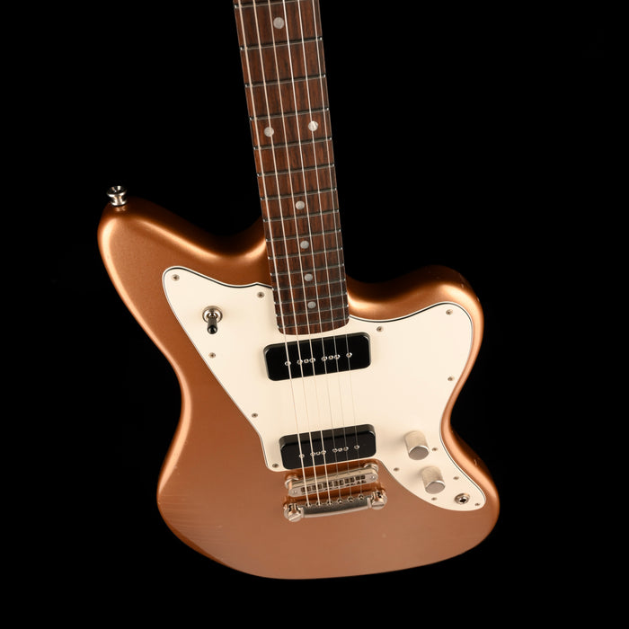 Fano Oltre Series JM6 P90 Light Distress Firemist Gold With Gig Bag
