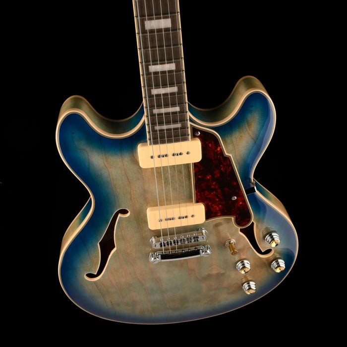 Pre Owned D'Angelico	Premier Series DC Boardwalk Semi-Hollow Blue Burst With Gig Bag