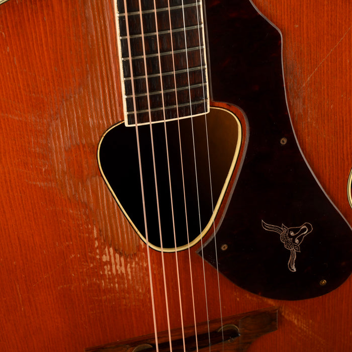 Vintage 1956 Gretsch G6022 Rancher Acoustic Guitar Orange Stain With OHSC