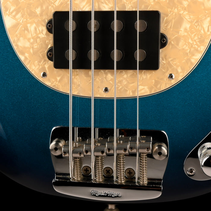 Used 2004 Ernie Ball Music Man Stingray 4 Tectonic Blue With OHSC