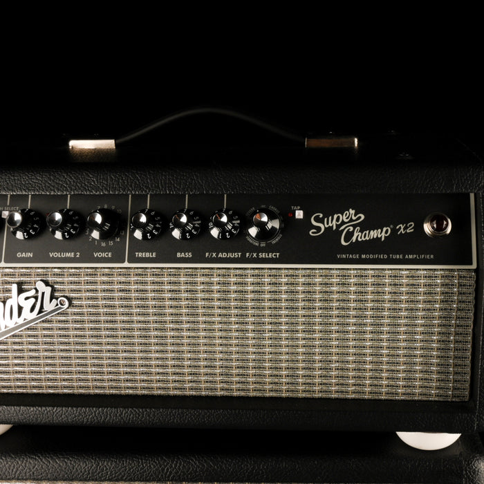 Pre Owned Fender Super Champ X2 Tube Guitar Amp Head - #M1744165 And Matching 1x12" Guitar Amp Cabinet - #M1744398