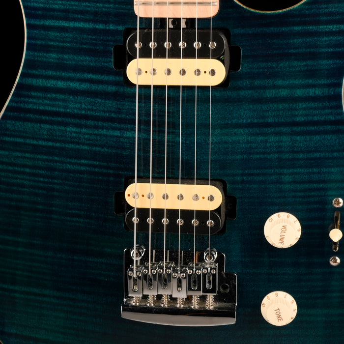 Pre Owned Sterling by Music Man AXIS AX50QM Yucatan Blue