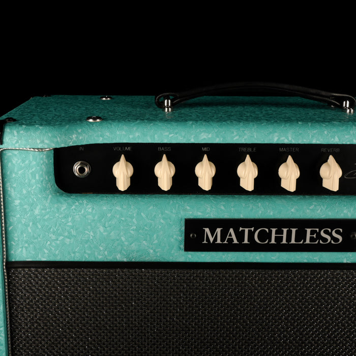 Pre Owned 2021 Matchless Laurel Canyon Shower Curtain Turquoise 1x12" Guitar Amp Combo
