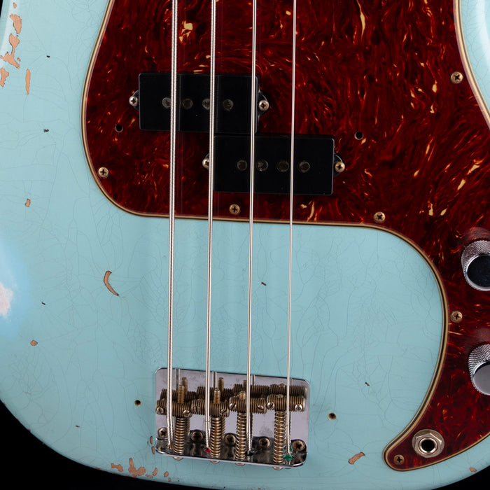 Pre Owned Fender Custom Shop ‘63 Precision Bass Heavy Relic Aged Daphne Blue With OHSC