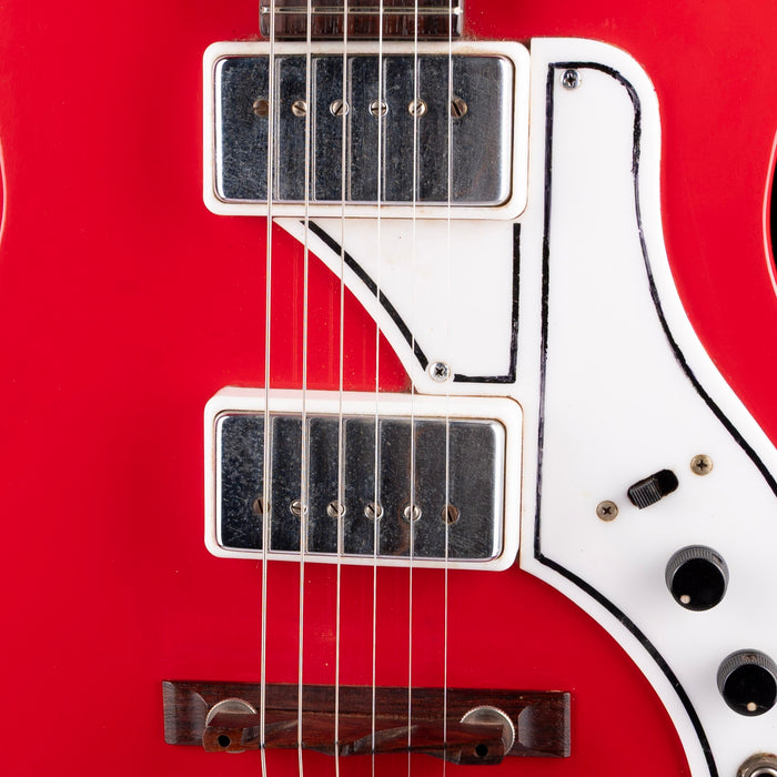 Vintage 1962 Supro Bermunda "Res-o-Glas" Red Electric Guitar With OSSC