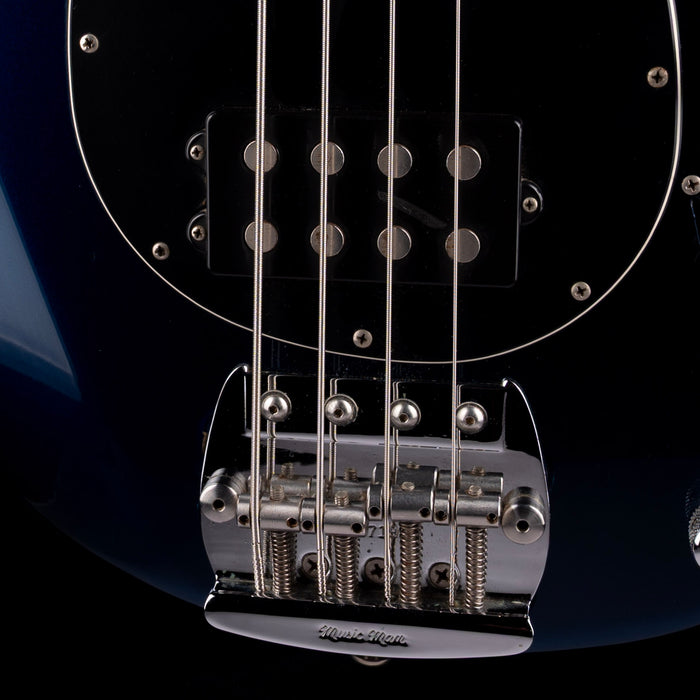 Pre Owned 1996 Ernie Ball Music Man Sterling 4 Bass Blue Pearl With Gig Bag