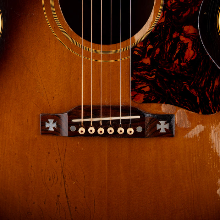 Vintage 1957 Gibson J-185 Sunburst Acoustic Guitar With OHSC