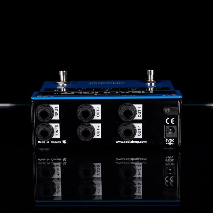 Used Radial Engineering Headlight Four Output Guitar Amp Selector With Box