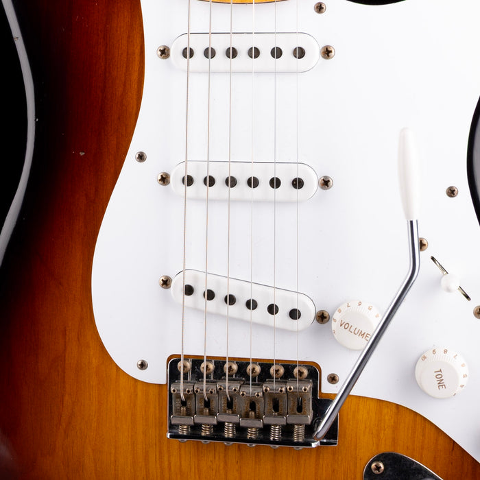 Used 2024 Fender Custom Shop Limited Edition 70th Anniversary 1954 Stratocaster Journeyman Relic Wide-Fade 2-Color Sunburst with OHSC