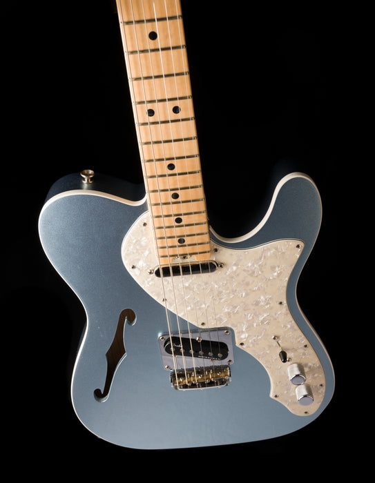 Used Fender American Elite Telecaster Thinline Mystic Blue Ice with OHSC