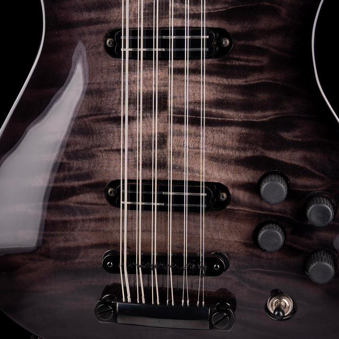 Veillette Swift Archtop 12-String Baritone Slash Specs Trans Black Electric Guitar