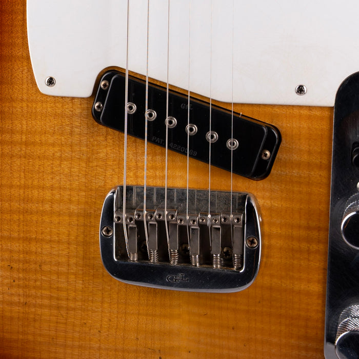 G&L Custom Shop Solamente Mahogany ASAT Tobacco Sunburst Electric Guitar With Soft Case