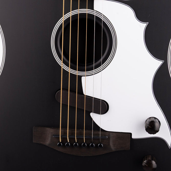 Pre Owned Fender Jack White Triplesonic Acoustasonic Telecaster Satin Arctic White with Black Top With OHSC