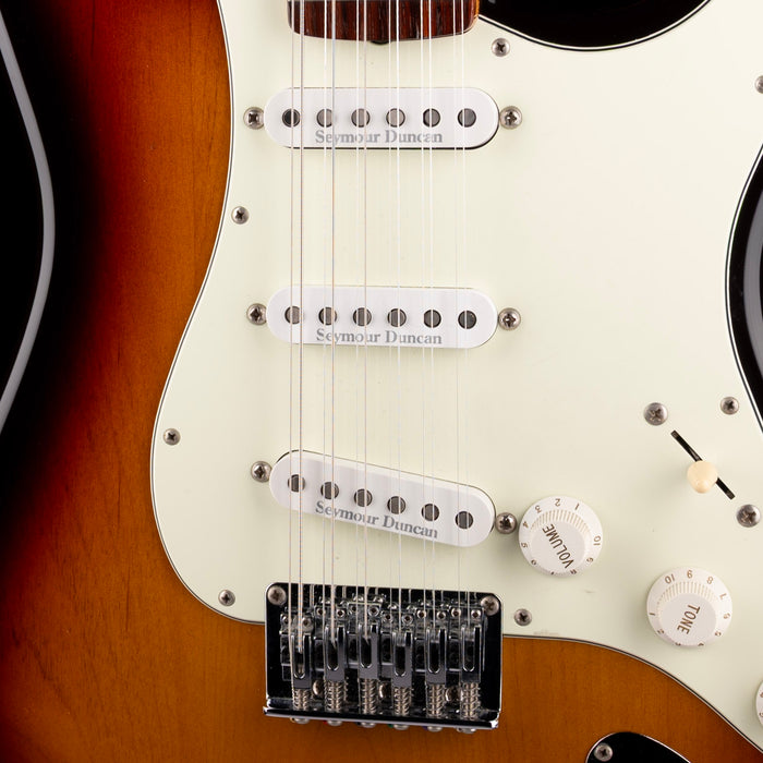 Pre Owned 1994 Fender Made in Japan Stratocaster XII 3-Color Sunburst 12-String Electric With Gig Bag