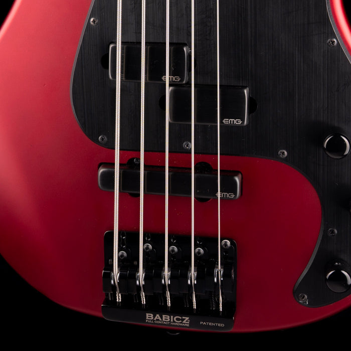 Pre Owned ESP LTD AP-5 5-String Bass in Metallic Red With OHSC