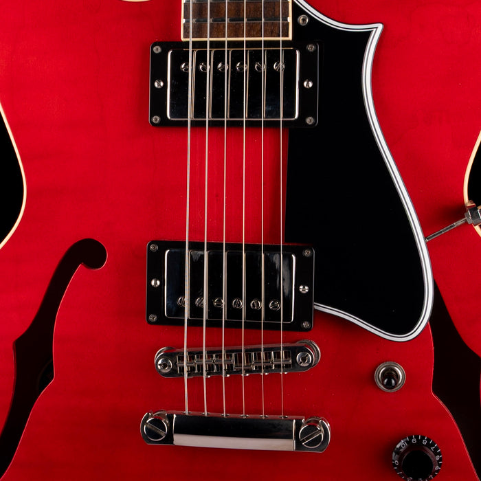 Pre Owned 2021 Heritage Standard H-535 Semi-Hollow Trans Cherry Electric Guitar With OHSC