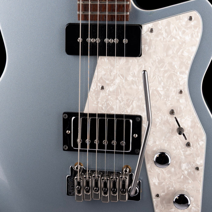 Used Reverend Double Agent W Metallic Silver Freeze with Gig Bag